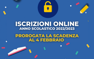 Proroga iscrizioni al 4 febbraio 2022